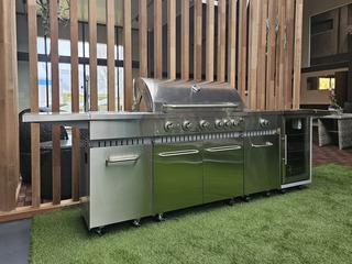 Gasbarbecue Vonato, RVS Keuken Grill Elite 6, zilverkleurig, RVS (mat)