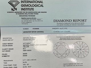 Diamant – 0.77 carat natuurlijk diamant (gecertificeerd)