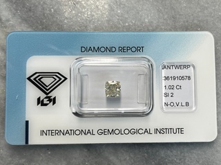 Diamant – 1.02 carat natuurlijke diamant (gecertificeerd)