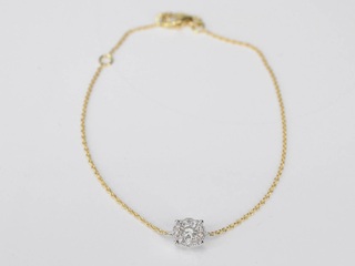 Gouden armband met een diamanten bedel
