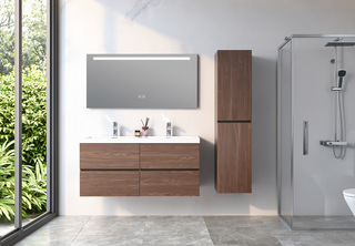 Badkamermeubel Vonato, Malo 120, donker hout decor