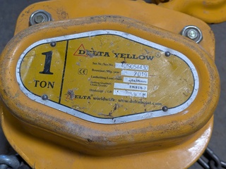 Kettingtakel 1 ton Delta Yellow, bouwjaar 2019