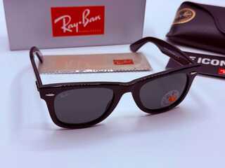 Rayban zonnebril Wayfarer black grey polarized