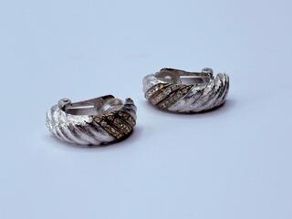 Christian Dior vintage clip-on oorbellen met strass