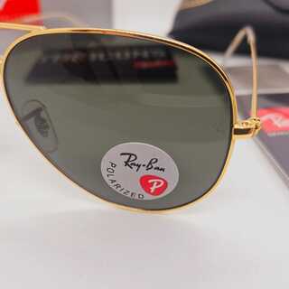 Rayban zonnebril Aviator Large Metal arista green polarized