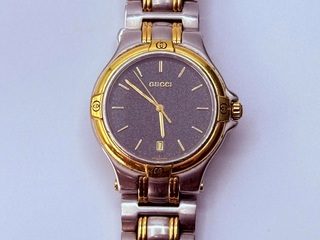 Gucci 9040M two tone herenhorloge met snowflake wijzerplaat