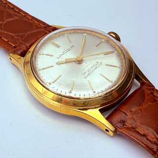 Lincoln goldplated mechanisch horloge