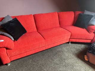 Bankstel Design, hoek model, rood
