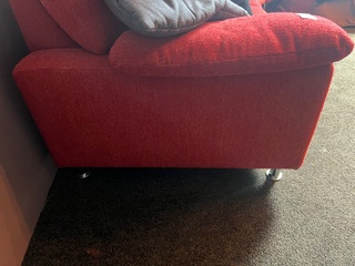 Bankstel Design, hoek model, rood
