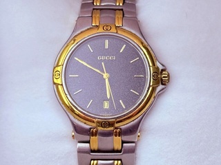 Gucci 9040M two tone herenhorloge met snowflake wijzerplaat