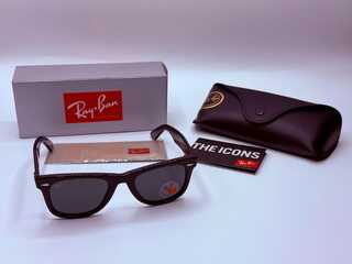 Rayban zonnebril Wayfarer black grey polarized