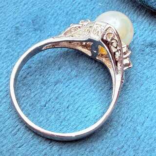 Zilveren ring met parel