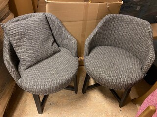 2x Fauteuil, Passe Partout, Lima, grijs, 65 x 65 x 82 cm zithoogte: ca