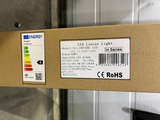 Led Linear light, SLL48WSMD-150, zwart, 1498x55x75mm