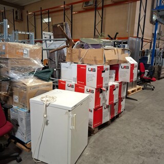 Partij diverse bedrijfsinventaris, O.a. HP, Canon, Tristar