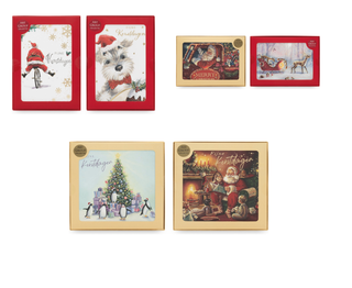Ca. 78x Kerst, Art Group, Luxe kerstkaarten, 16×16 / 12×17 CM