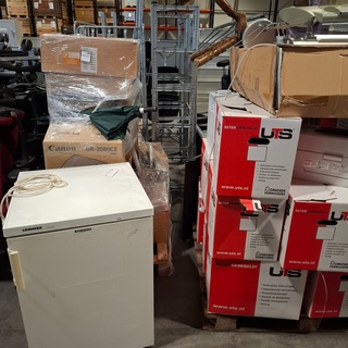 Partij diverse bedrijfsinventaris, O.a. HP, Canon, Tristar