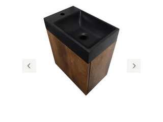 Toiletmeubel + wasbak Allibert, bruin/zwart