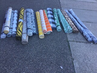 Ca. 17x Tuinkleden, voor binnen of buiten ED,  diverse kleuren