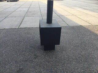 Vuurhaard met houtopslag Esschert Design, zwart