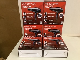 6x Haarfohn Aerova, zwart