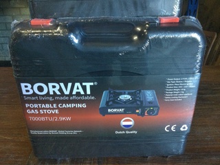 6x Portable gasstel in koffer Borvat