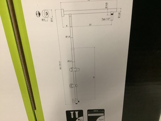3x Glijstang voor stortdouche, excl. kop Aqua Su, Sumari, chroom