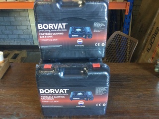 6x Portable gasstel in koffer Borvat