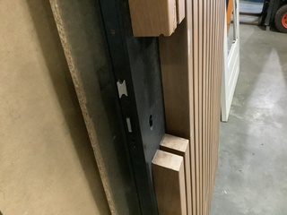 Buitendeur 93 x 240, zwart/bruin