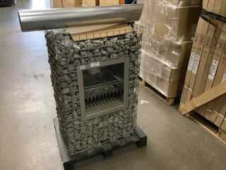 Tuinhaard in gabionstil, rechthoekig. Esschert Design, FF468