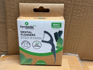 Ca. 240x DentalFlossers – 50 pack OptiSmile, Mint
