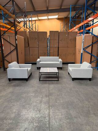 Allweather tuinset, zonder tafel, licht grijs