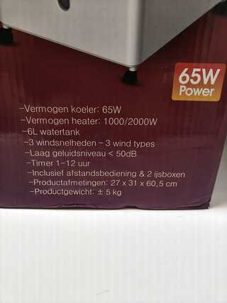 4 in 1 Aircooler/heater/ventilator en bevochtiger, Mesa Living