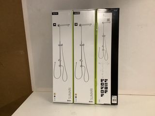 3x Glijstang voor stortdouche, excl. kop Aqua Su, Sumari, chroom