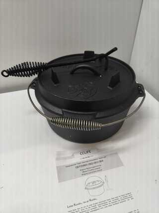 Gietijzeren pan doorsnede 25 cm, zwart