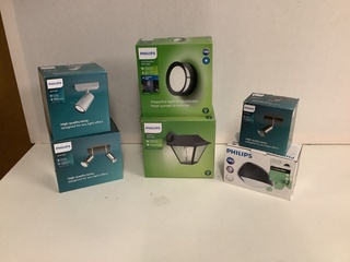 6x Binnen- en buiten lampen Philips, Diverse, kunststof/metaal