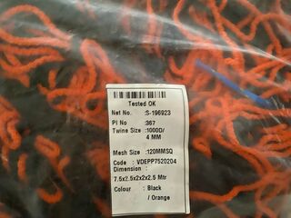 4x Voetbalnet VDE, oranze/zwart