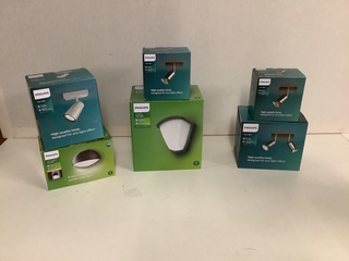 6x Binnen- en buiten lampen Philips, Diverse, kunststof/metaal