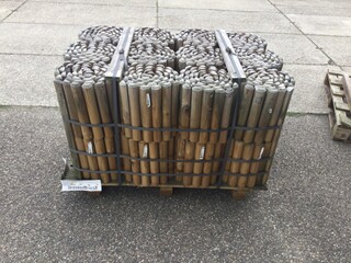 Ca. 24x Rolborders 30 cm hoog, 250 cm lang, Elephant, bruin, geïmpregn