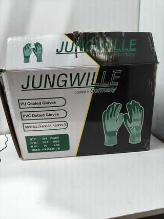 Ca. 240x Paar Werkhandschoenen, Jungwille, 3 Maten