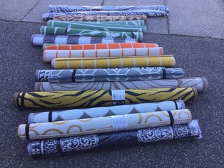 Ca. 17x Tuinkleden, voor binnen of buiten ED,  diverse kleuren