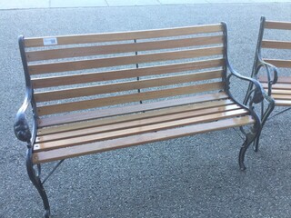 2x Tuinbankjes ED, bruin/zwart