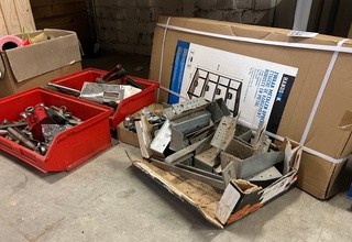Partij diversen w.o. gereedschap, stellingkast