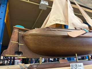 Gedetailleerd houten scheepsmodel lengte 90 cm