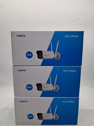 3x Bewakingscamera, Reolink, RLC-511WA 5MP, 2021