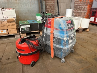2x Bouwstofzuigers, Milwaukee ASE 1400, Numatic