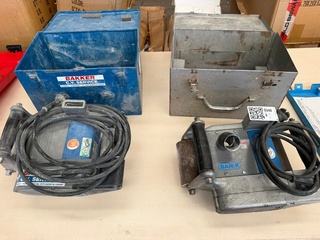 2x Elektrische frees-/sleufmachines met metalen transportkoffers, Baie