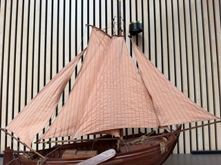 Gedetailleerd houten scheepsmodel Botter 1912