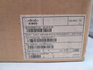 Route processor, Cisco, ASR 1000 4GB, 2012