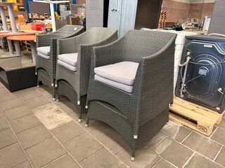 6x Tuinstoel, 1x bijzetmeubel